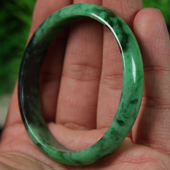 56mm Certified Pale green 100% Natural A Jade jadeite Bangle Bracelet 5055 - Picture 7 of 10